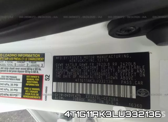 4T1G11AK3LU332136 фото 10