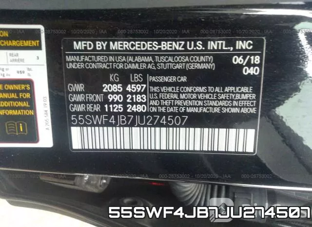 55SWF4JB7JU274507 фото 10