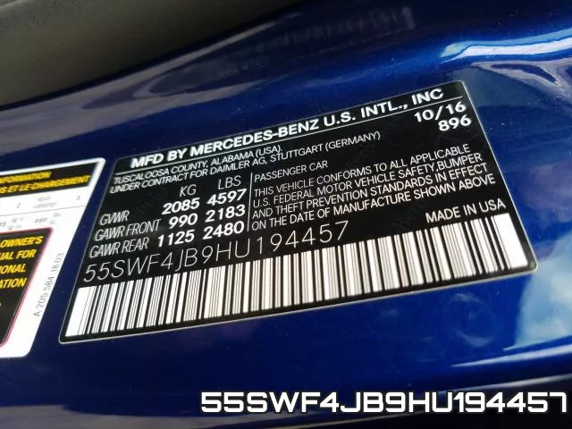 55SWF4JB9HU194457 фото 2