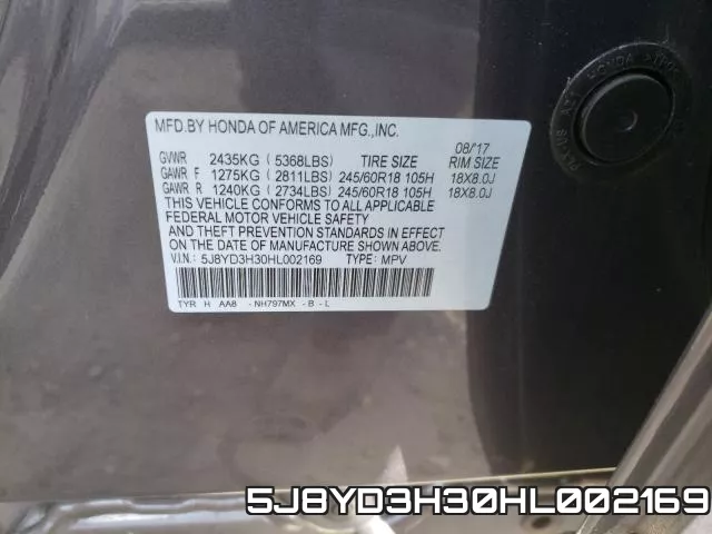 5J8YD3H30HL002169 фото 2