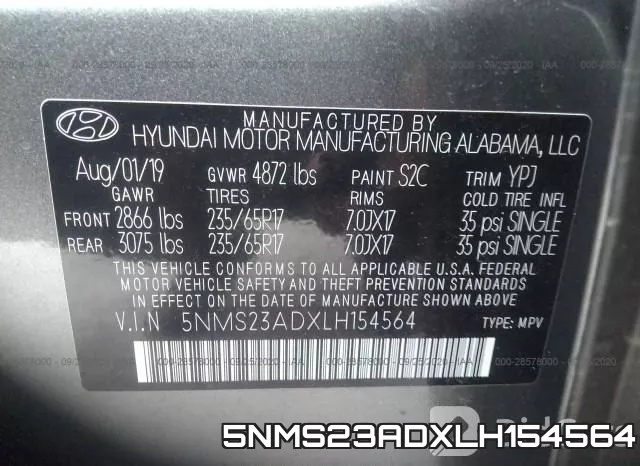5NMS23ADXLH154564 фото 10