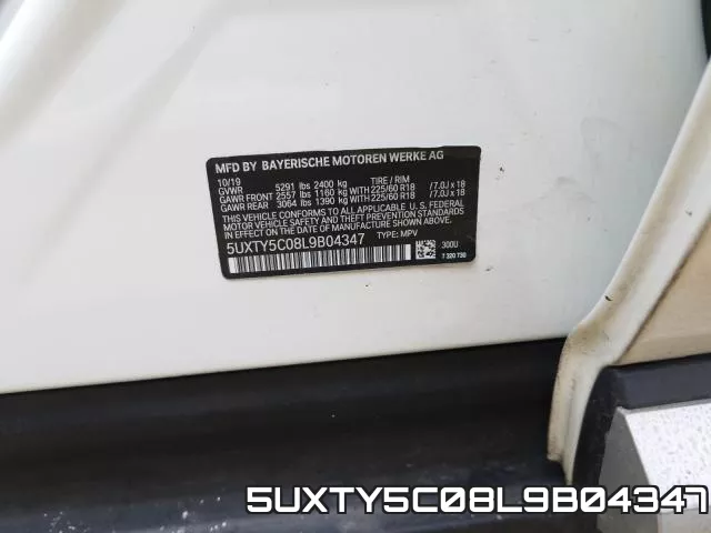 5UXTY5C08L9B04347 фото 2