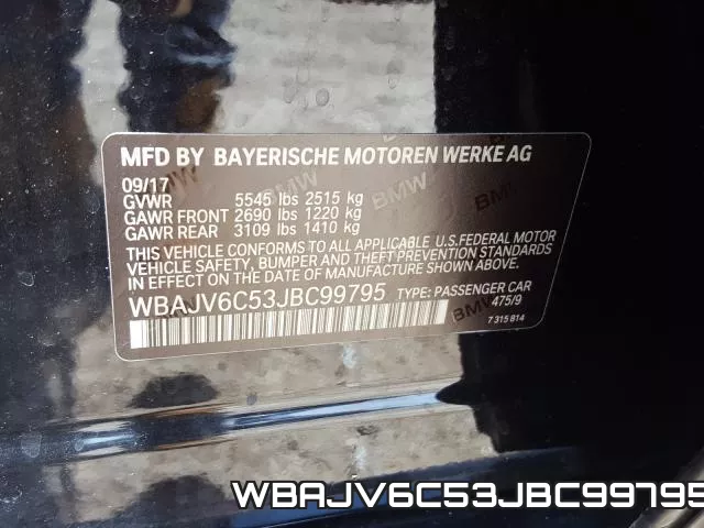 WBAJV6C53JBC99795 фото 2