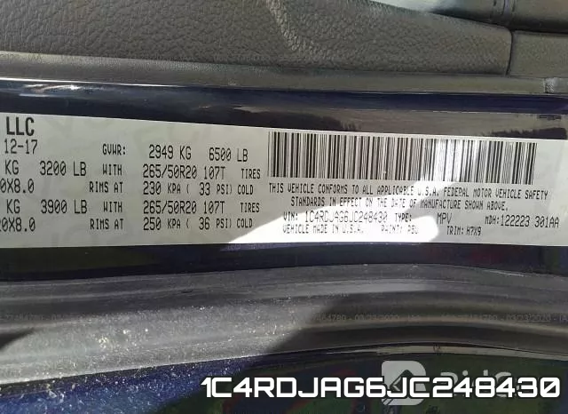 1C4RDJAG6JC248430 фото 10