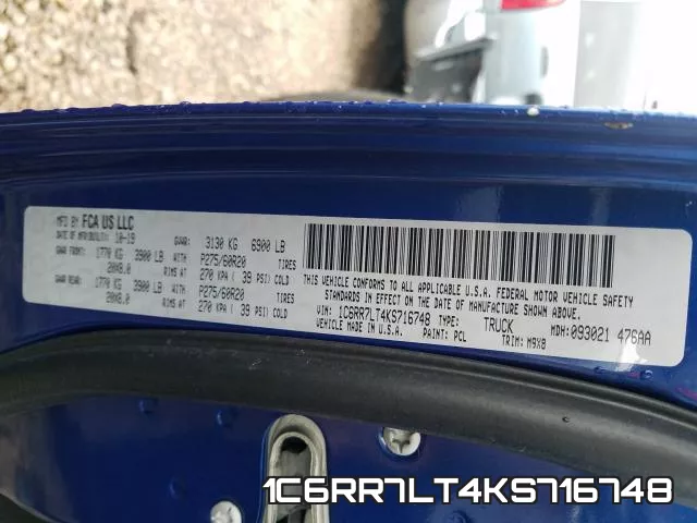 1C6RR7LT4KS716748 фото 2