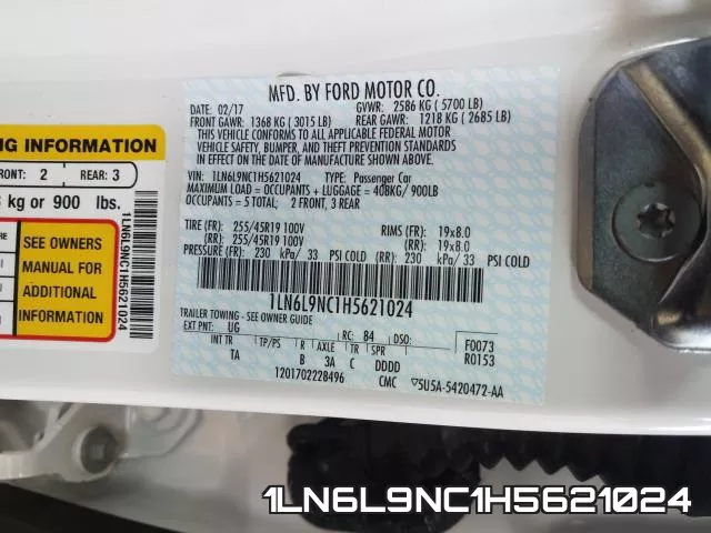 1LN6L9NC1H5621024 фото 2