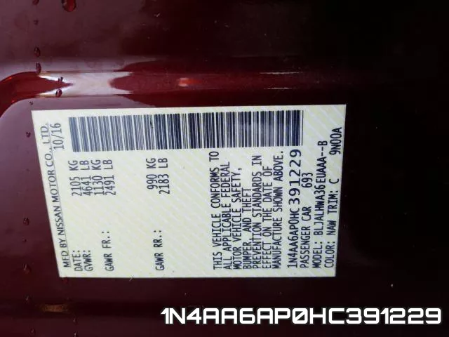 1N4AA6AP0HC391229 фото 2