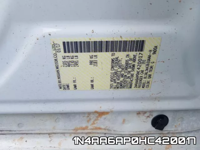 1N4AA6AP0HC420017 фото 2