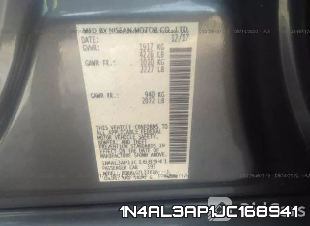 1N4AL3AP1JC168941 фото 10