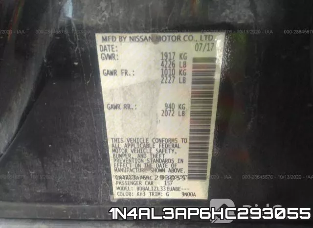 1N4AL3AP6HC293055 фото 9
