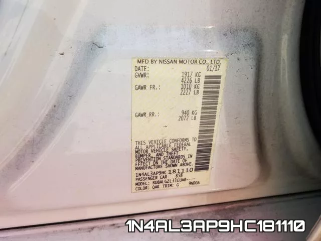 1N4AL3AP9HC181110 фото 2