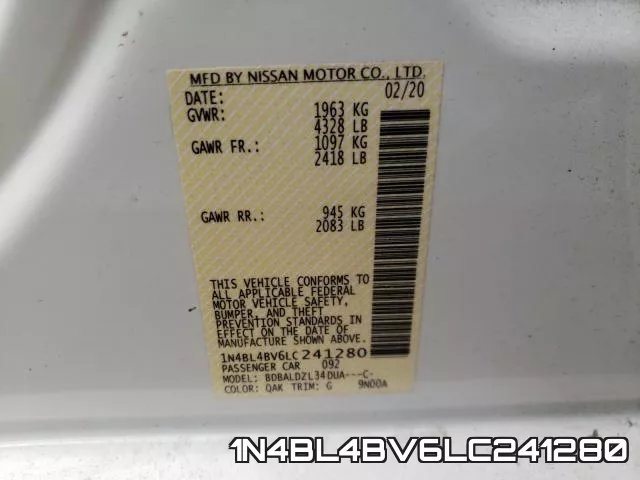 1N4BL4BV6LC241280 фото 2