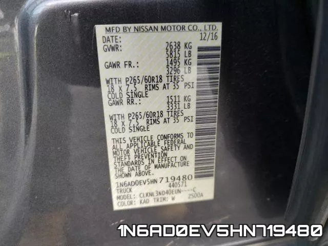 1N6AD0EV5HN719480 фото 2