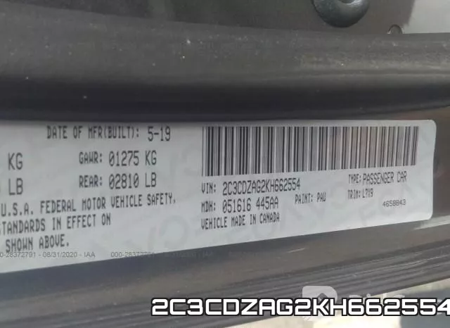 2C3CDZAG2KH662554 фото 10
