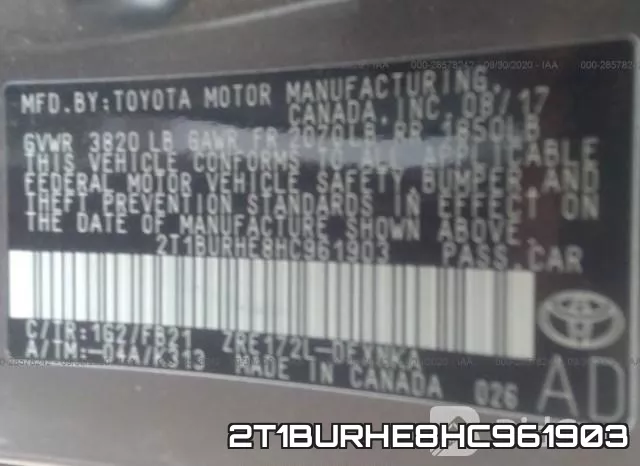 2T1BURHE8HC961903 фото 10