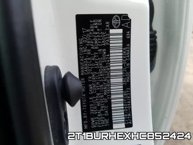 2T1BURHEXHC852424 фото 2