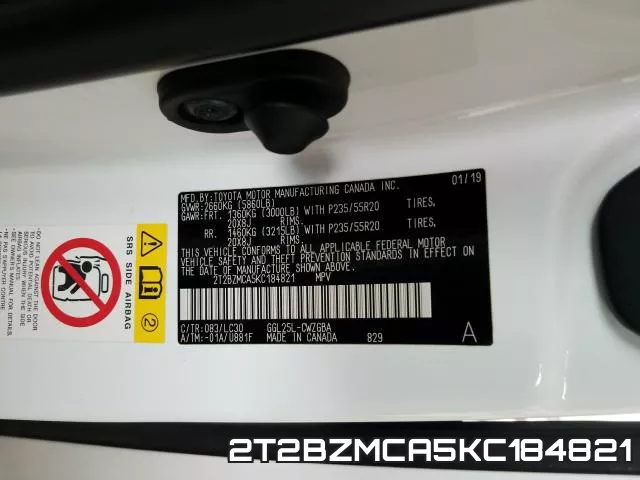 2T2BZMCA5KC184821 фото 2