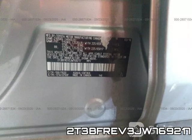 2T3BFREV3JW769217 фото 10