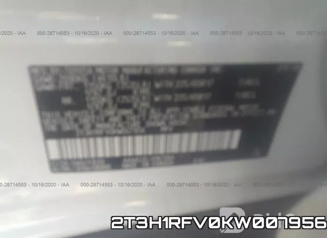 2T3H1RFV0KW007956 фото 10