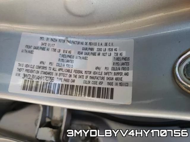 3MYDLBYV4HY170756 фото 2