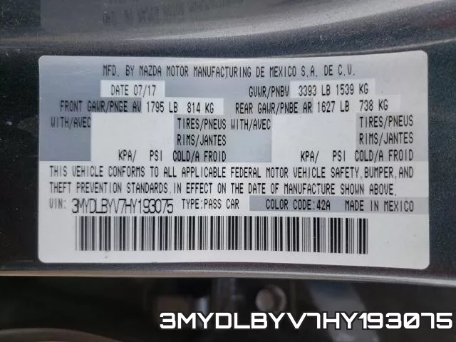 3MYDLBYV7HY193075 фото 2