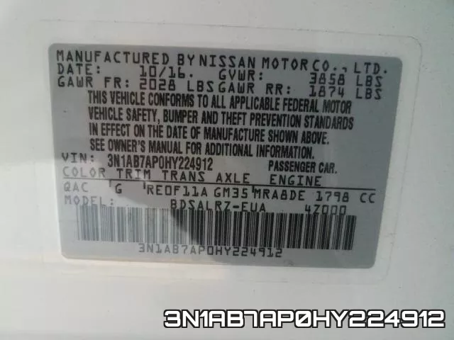 3N1AB7AP0HY224912 фото 2