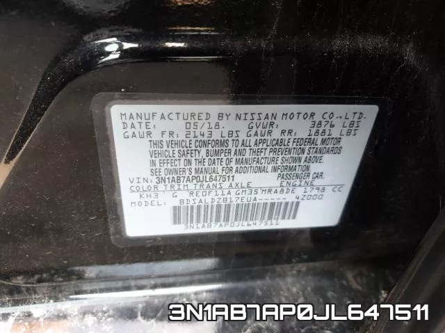 3N1AB7AP0JL647511 фото 2