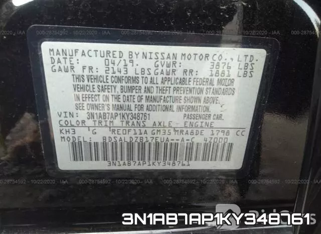 3N1AB7AP1KY348761 фото 10