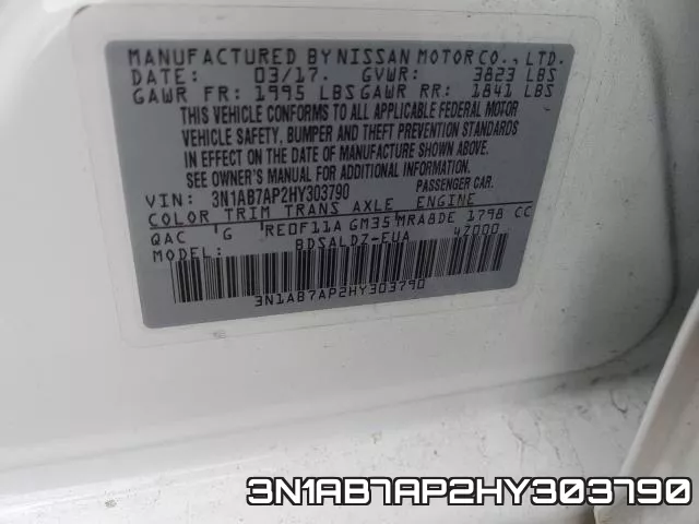 3N1AB7AP2HY303790 фото 2