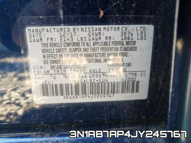 3N1AB7AP4JY245767 фото 2