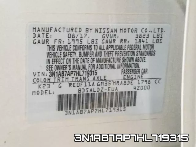 3N1AB7AP7HL719315 фото 2