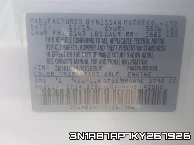 3N1AB7AP7KY267926 фото 2
