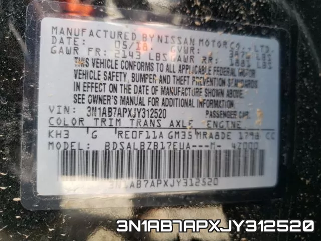 3N1AB7APXJY312520 фото 2