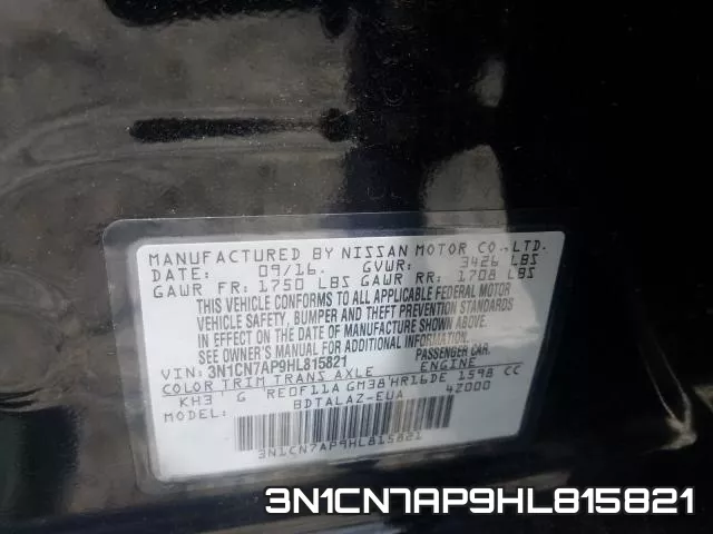 3N1CN7AP9HL815821 фото 2