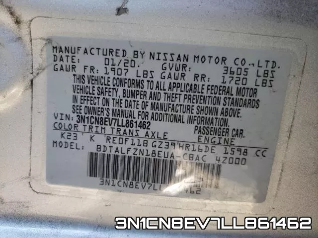 3N1CN8EV7LL861462 фото 2