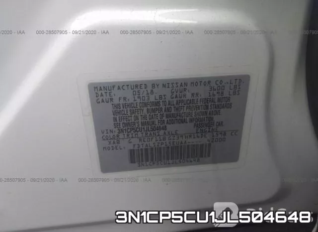 3N1CP5CU1JL504648 фото 9