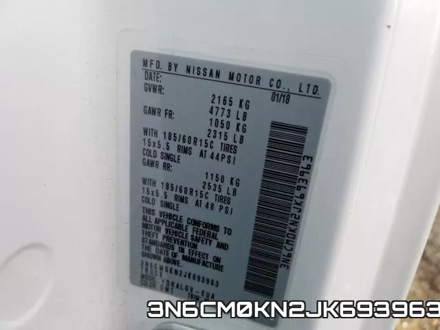 3N6CM0KN2JK693963 фото 2