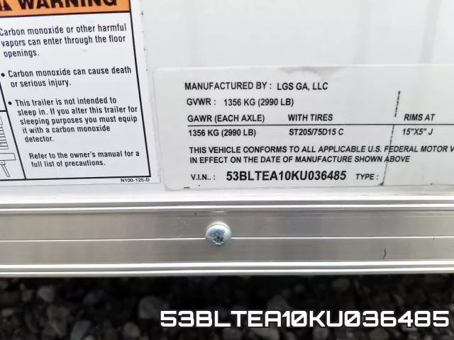 53BLTEA10KU036485 фото 2