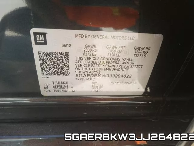 5GAERBKW3JJ264822 фото 2