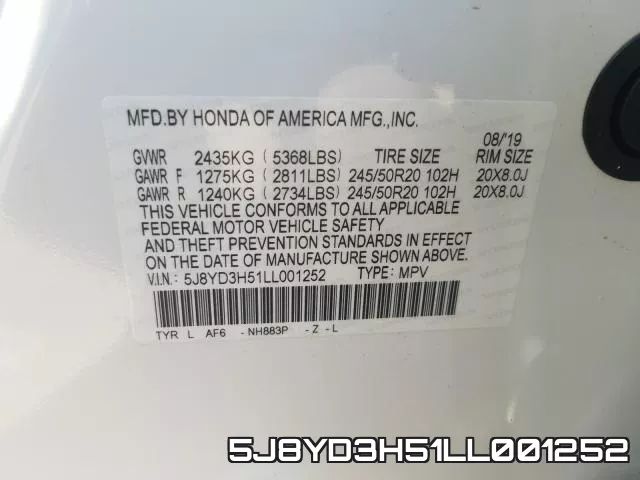 5J8YD3H51LL001252 фото 2