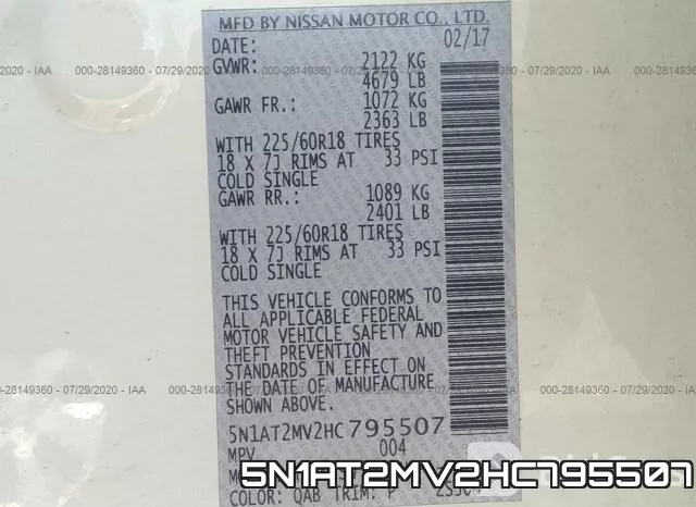 5N1AT2MV2HC795507 фото 10