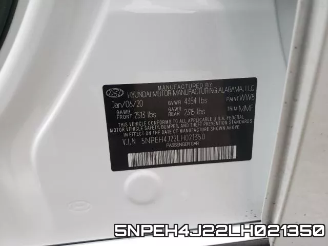 5NPEH4J22LH021350 фото 2
