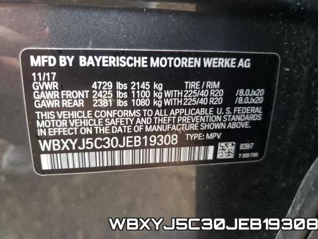 WBXYJ5C30JEB19308 фото 2