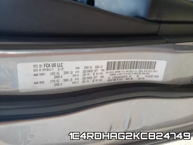 1C4RDHAG2KC824749 фото 2