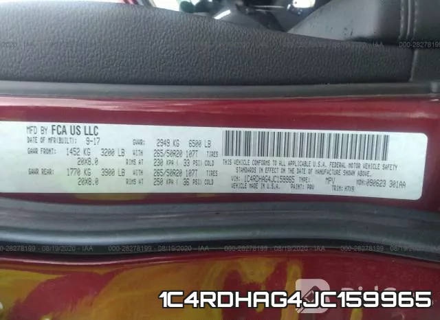 1C4RDHAG4JC159965 фото 10