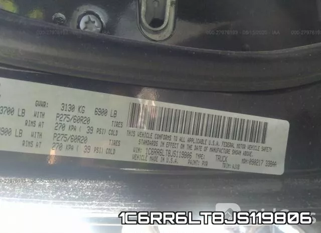 1C6RR6LT8JS119806 фото 10