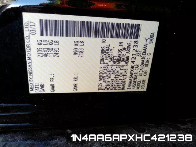 1N4AA6APXHC421238 фото 2