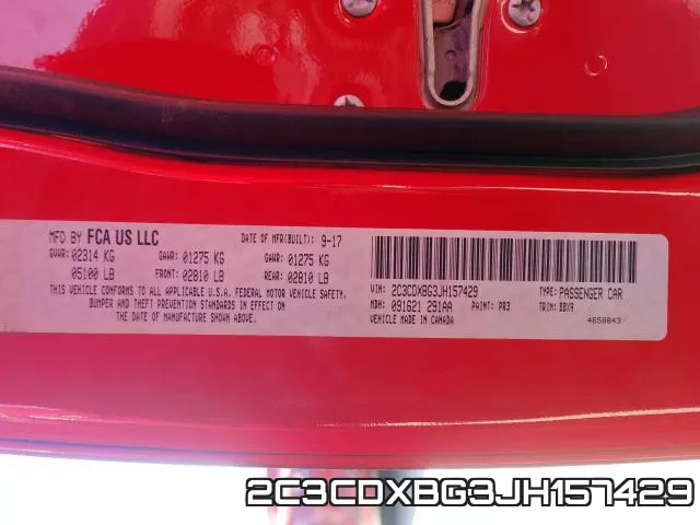 2C3CDXBG3JH157429 фото 2