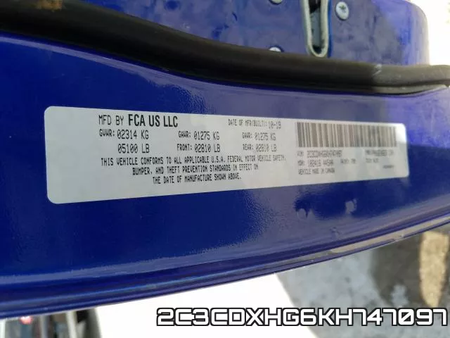 2C3CDXHG6KH747097 фото 2