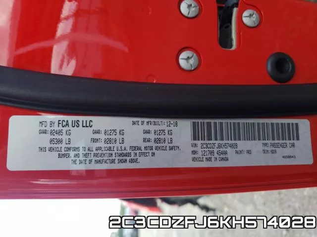 2C3CDZFJ6KH574028 фото 2